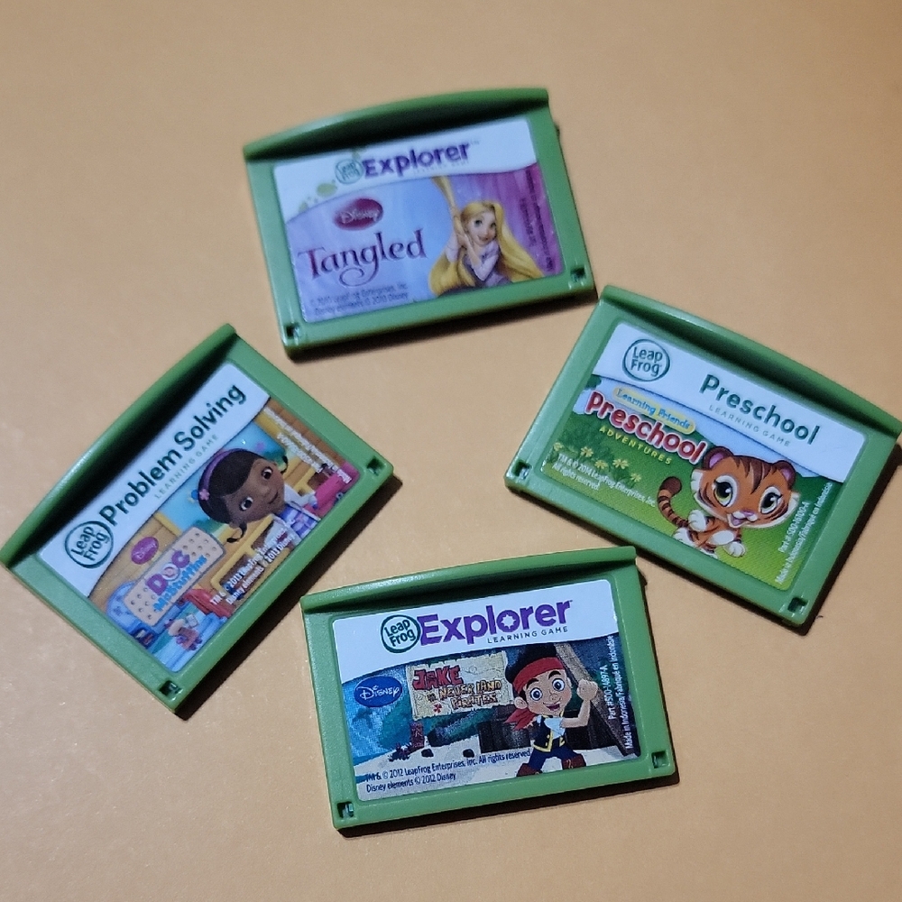 LeapFrog Leapster gs Explorer Learning Game Cartridges X4